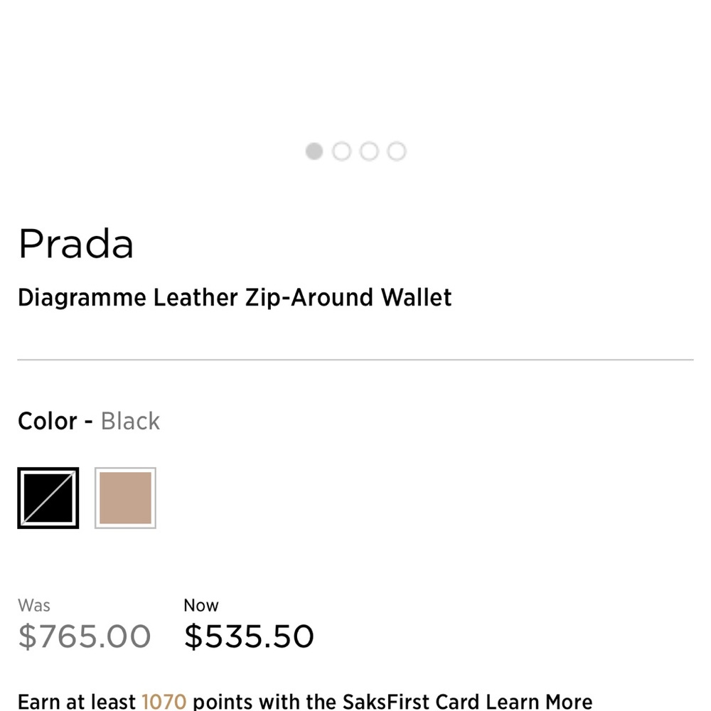2XHP🌟NWT PRADA black leather diagramme zip around - Picture 7 of 8